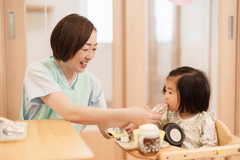 病児保育室でのケア